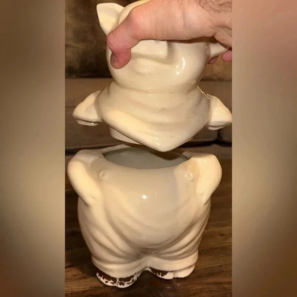 Vintage Antique Shawnee Smiling Smiley Pig 11” Cookie Jar USA - Picture 5 of 14